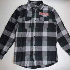 Grey and White Flannel Shirt